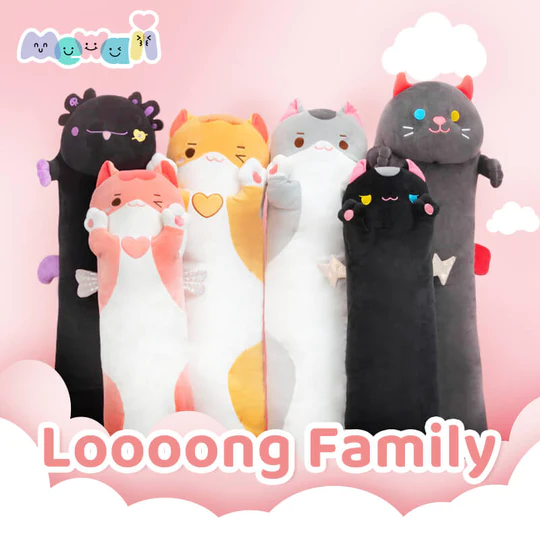 Long Cat™ – Looong Travesseiro Pelúcia, Gatinho, Brinquedo, Família
